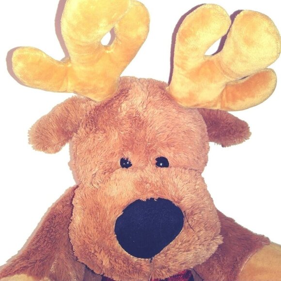Kellytoy Christmas Reindeer Moose 24″ Tree Scarf 2011 Stuffed Plush Animal - Picture 6 of 8